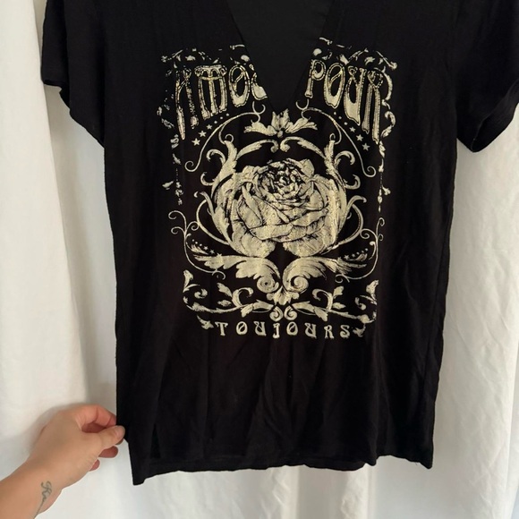 Dream lab vintage Y2K rock ‘n’ roll/punk, baby tee with mesh cut out size medium - Picture 2 of 7